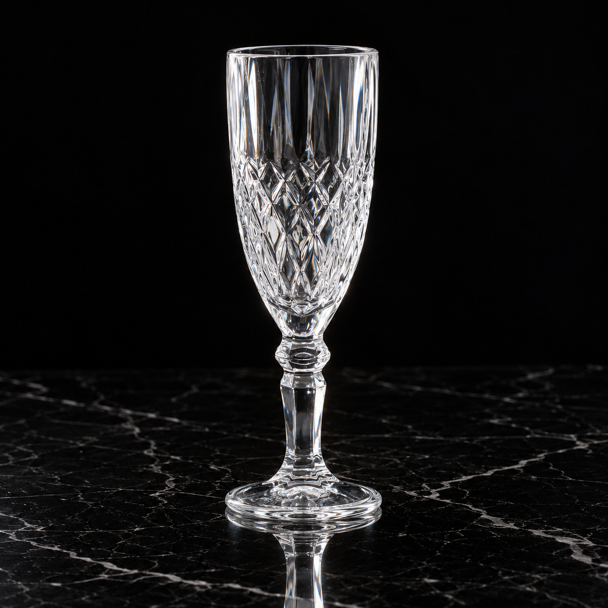 Wine Glasses on black marble