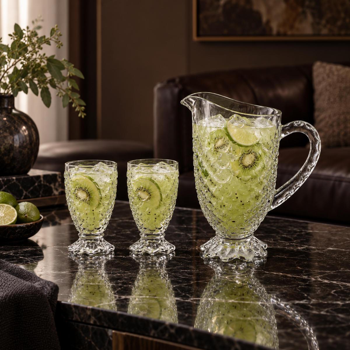 J-813 jug set with kiwi lime lemonade