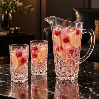 J-815 jug set with raspberry lemonade