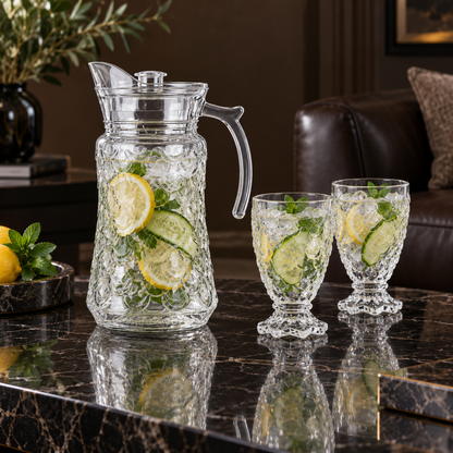 J-816 jug set with lemon cucumber water
