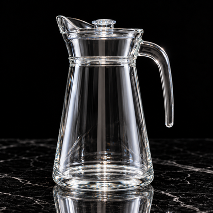 Glass Jug on black marble