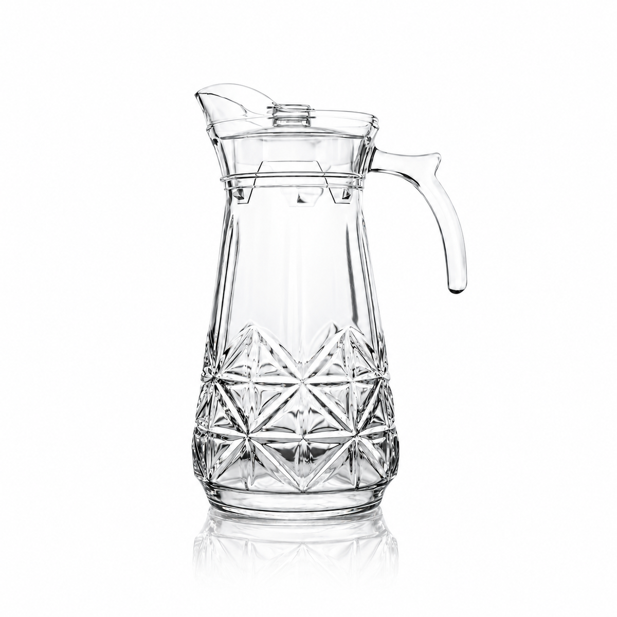 Glass jug set with 6 tumblers