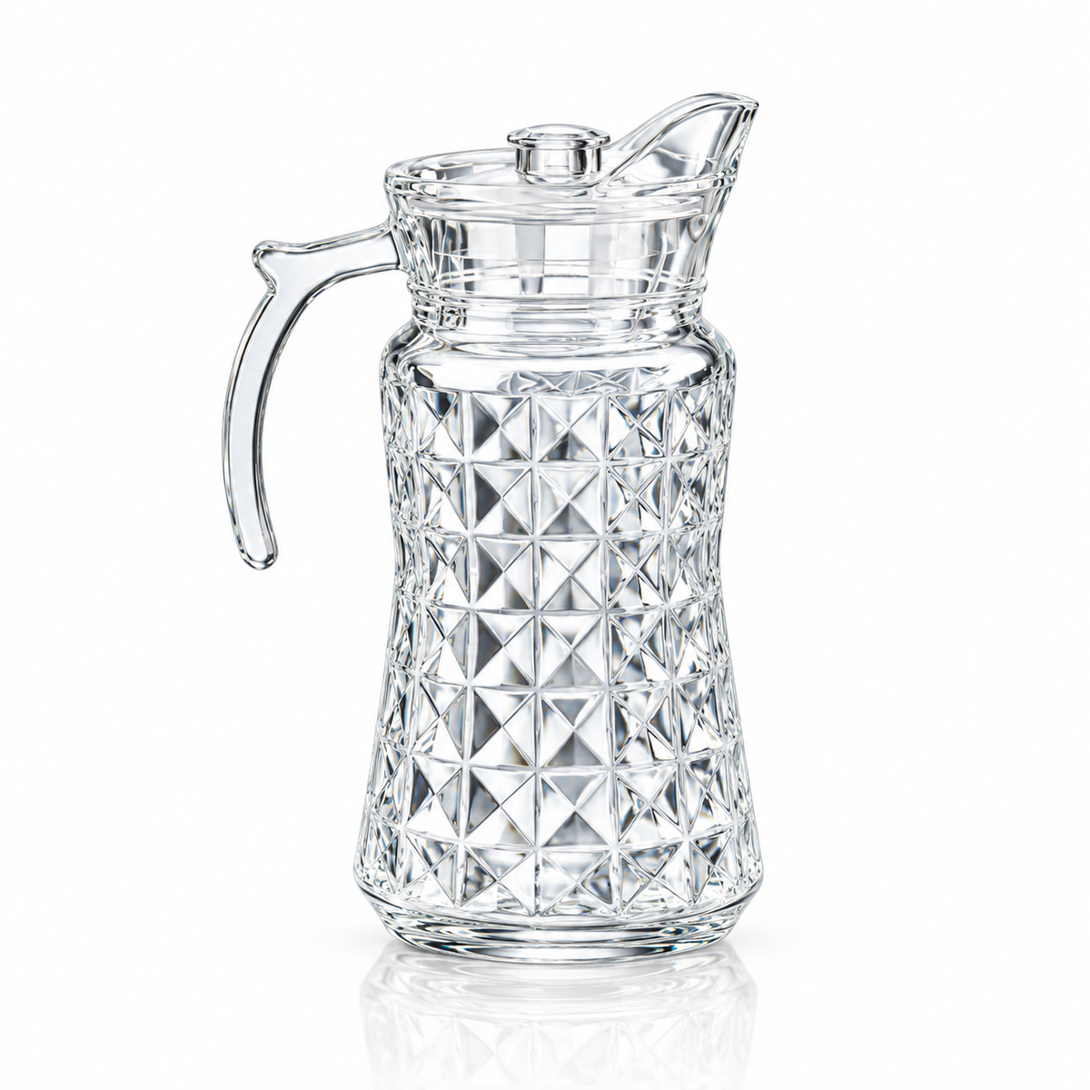 Glass jug set with 6 tumblers