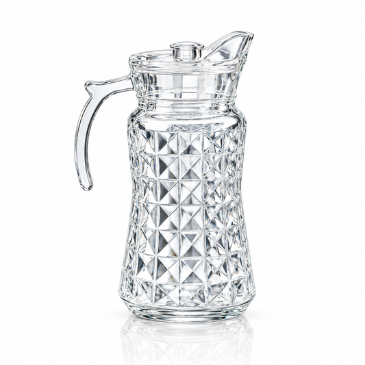 Glass jug set with 6 tumblers