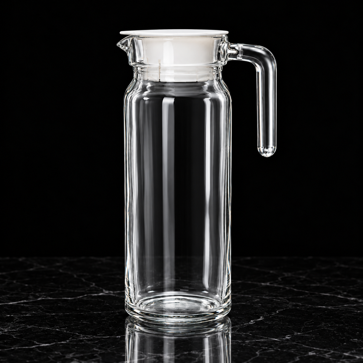 Glass Jug on black marble