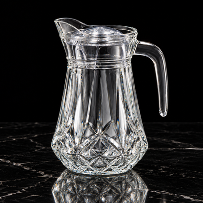 Glass Jug on black marble