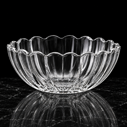 Crystal Serving Bowl on black marble