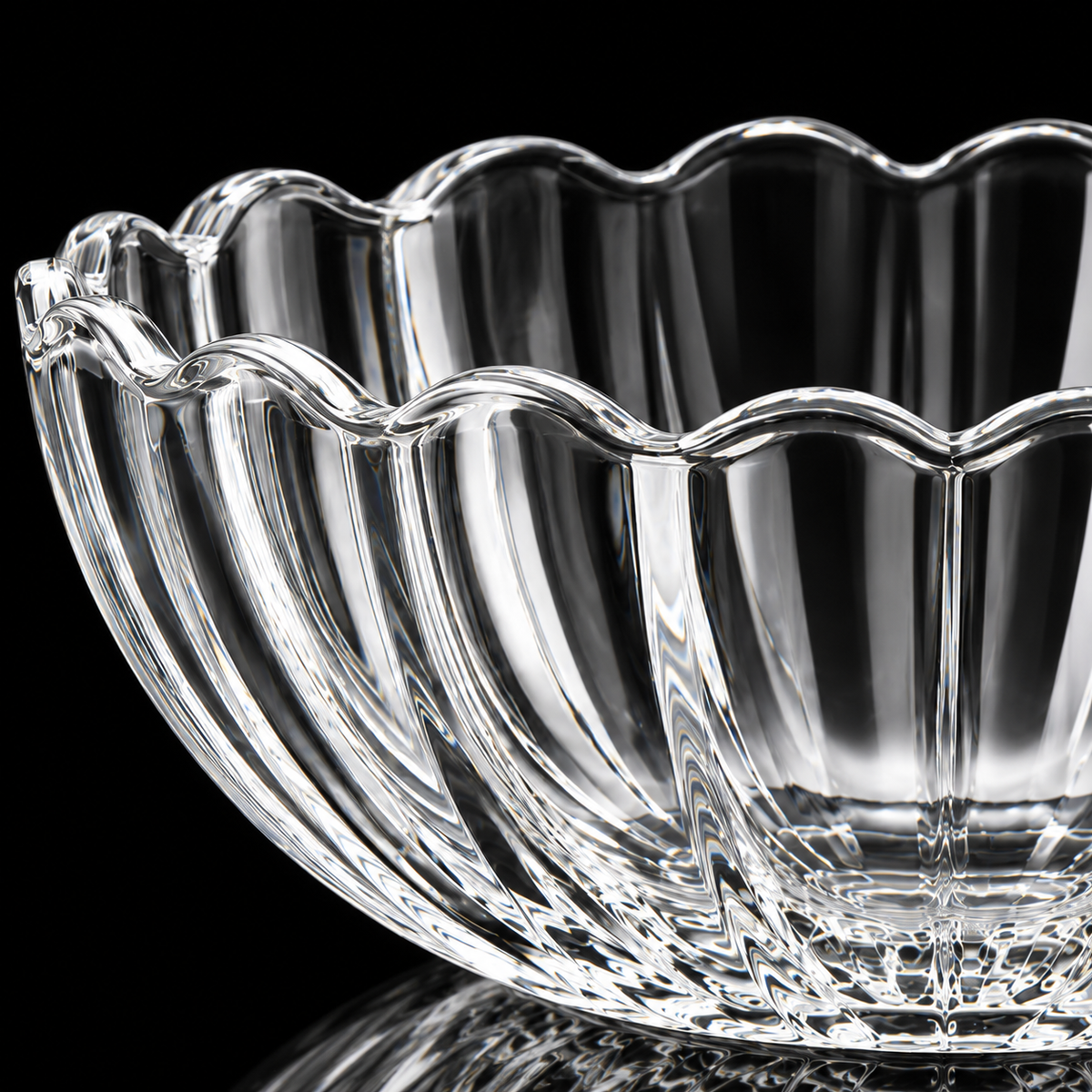 Crystal Serving Bowl detail