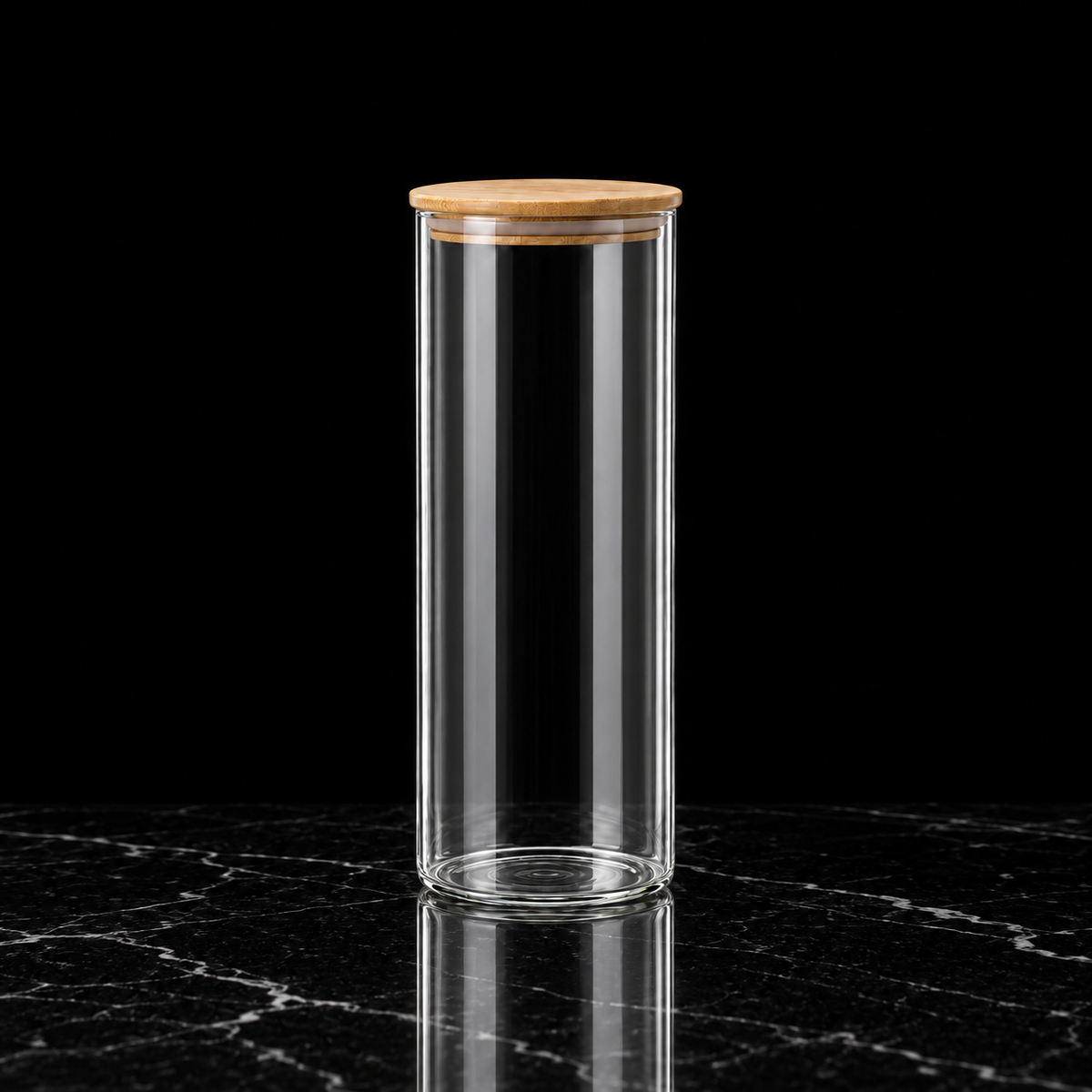 K-105 Glass Food Storage Container on black marble