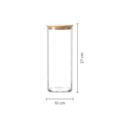 K-105 Glass Food Storage Container dimensions 10 x 27 cm