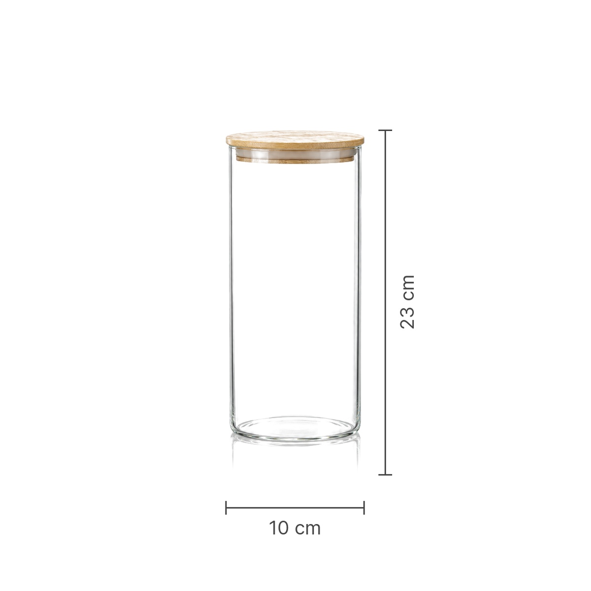 K-106 Glass Food Storage Container dimensions 10 x 23 cm