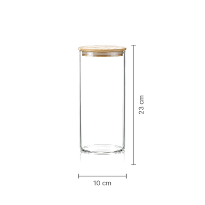 K-106 Glass Food Storage Container dimensions 10 x 23 cm