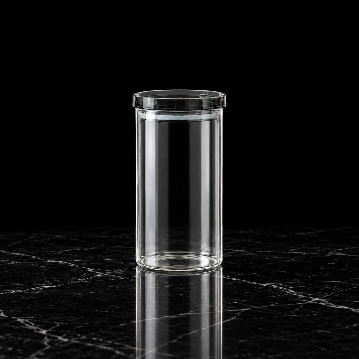 K-108 Glass Food Storage Container on black marble