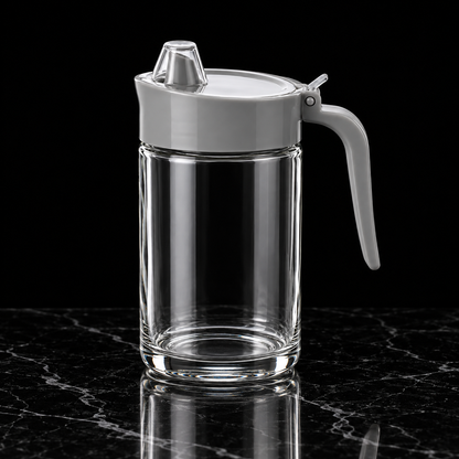 K-114 Glass Oil Dispenser Jar on black marble
