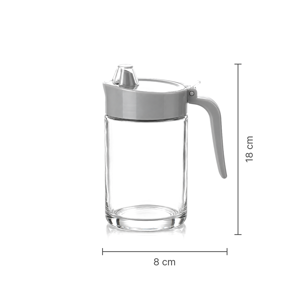 K-114 Glass Oil Dispenser Jar dimensions 8 x 18 cm