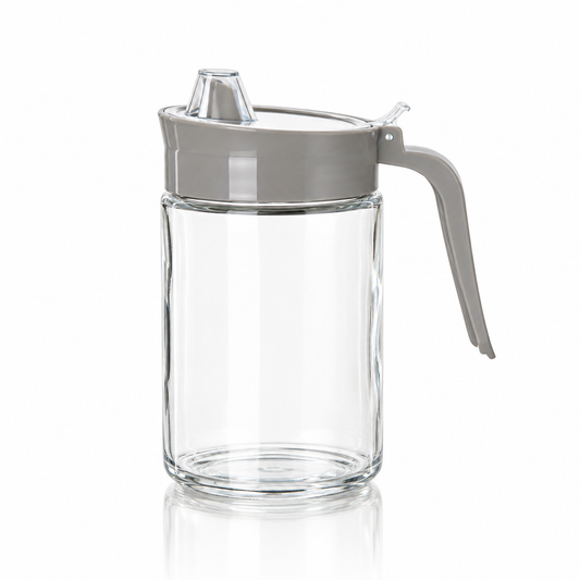 K-115 Glass Oil Dispenser and Spice Jar set on white
