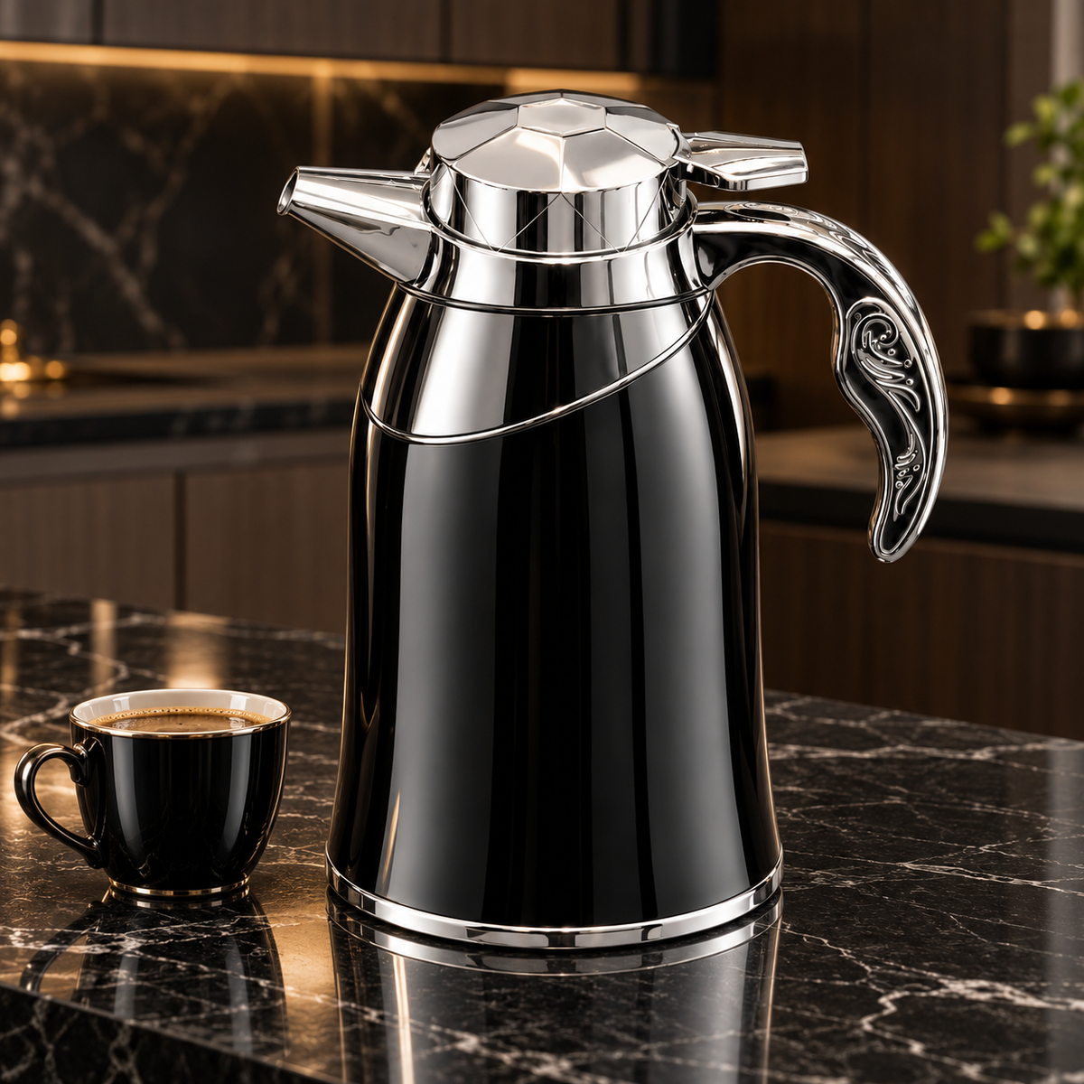 1 Liter Thermos Carafe in a kitchen