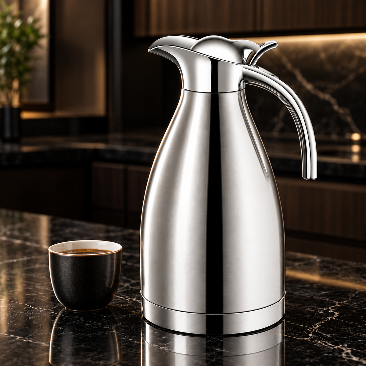 1 Liter Thermos Carafe in a kitchen