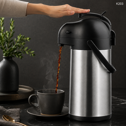 K203 thermal coffee carafe serving coffee image