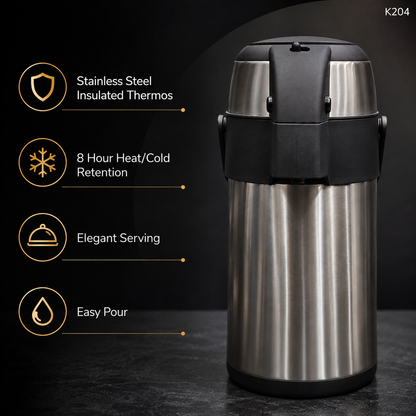 K204 thermal coffee carafe feature infographic