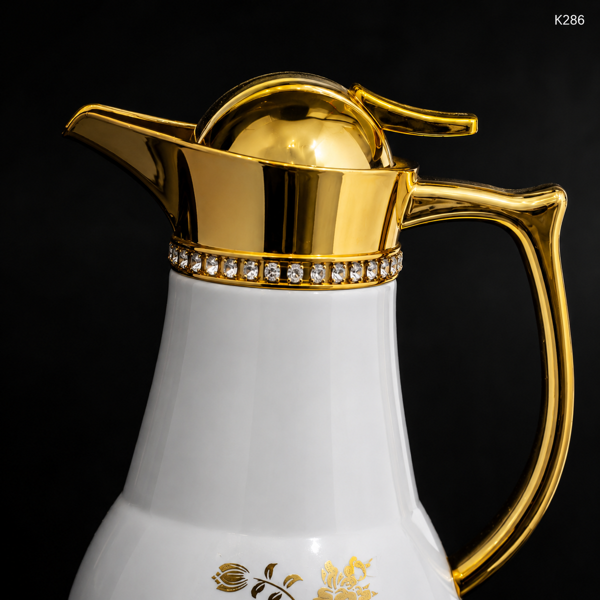 K286 white gold carafe closeup detail image