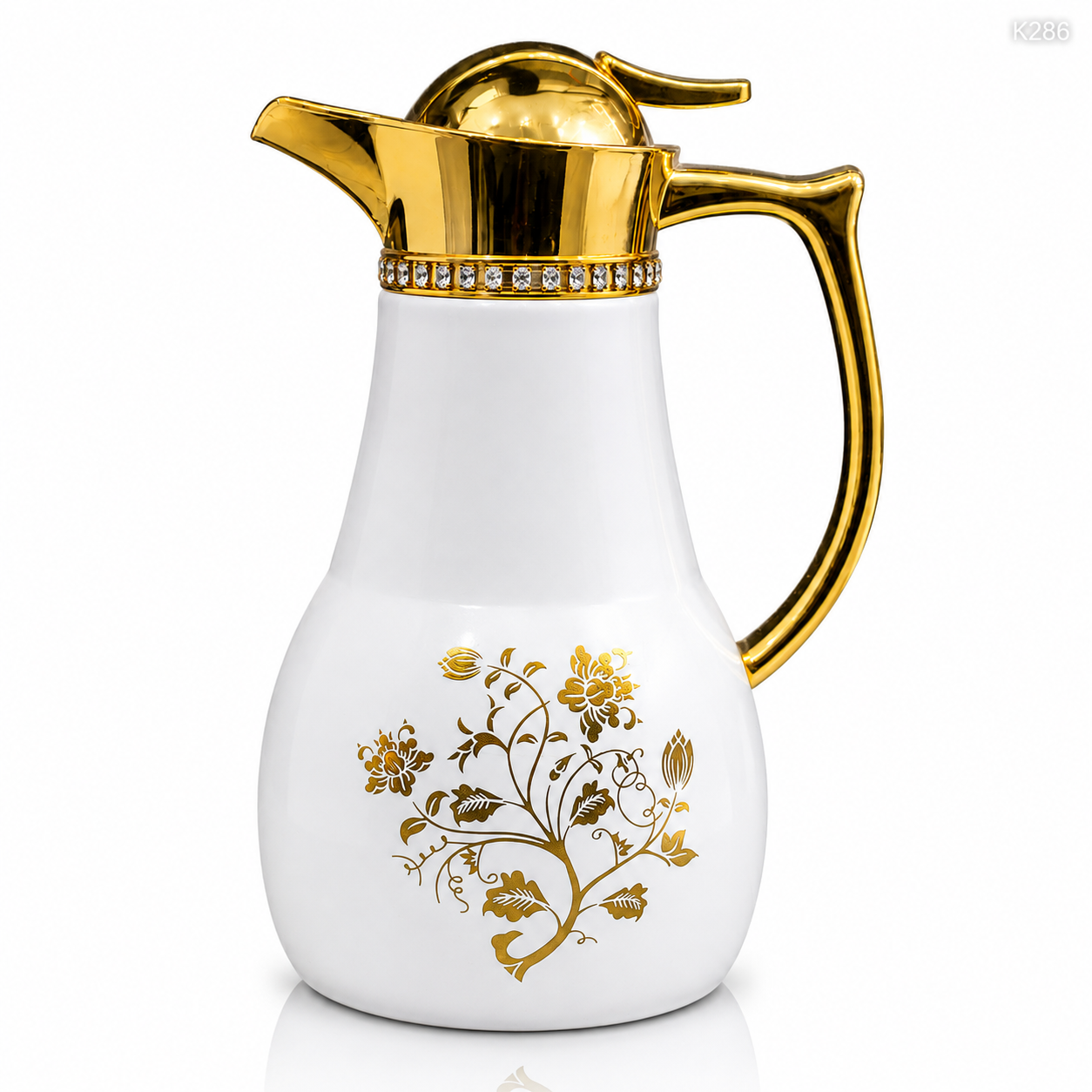 K286 white gold carafe white background ecommerce image