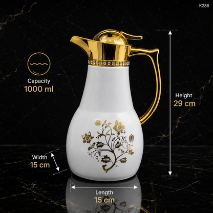 K286 white gold carafe dimension infographic
