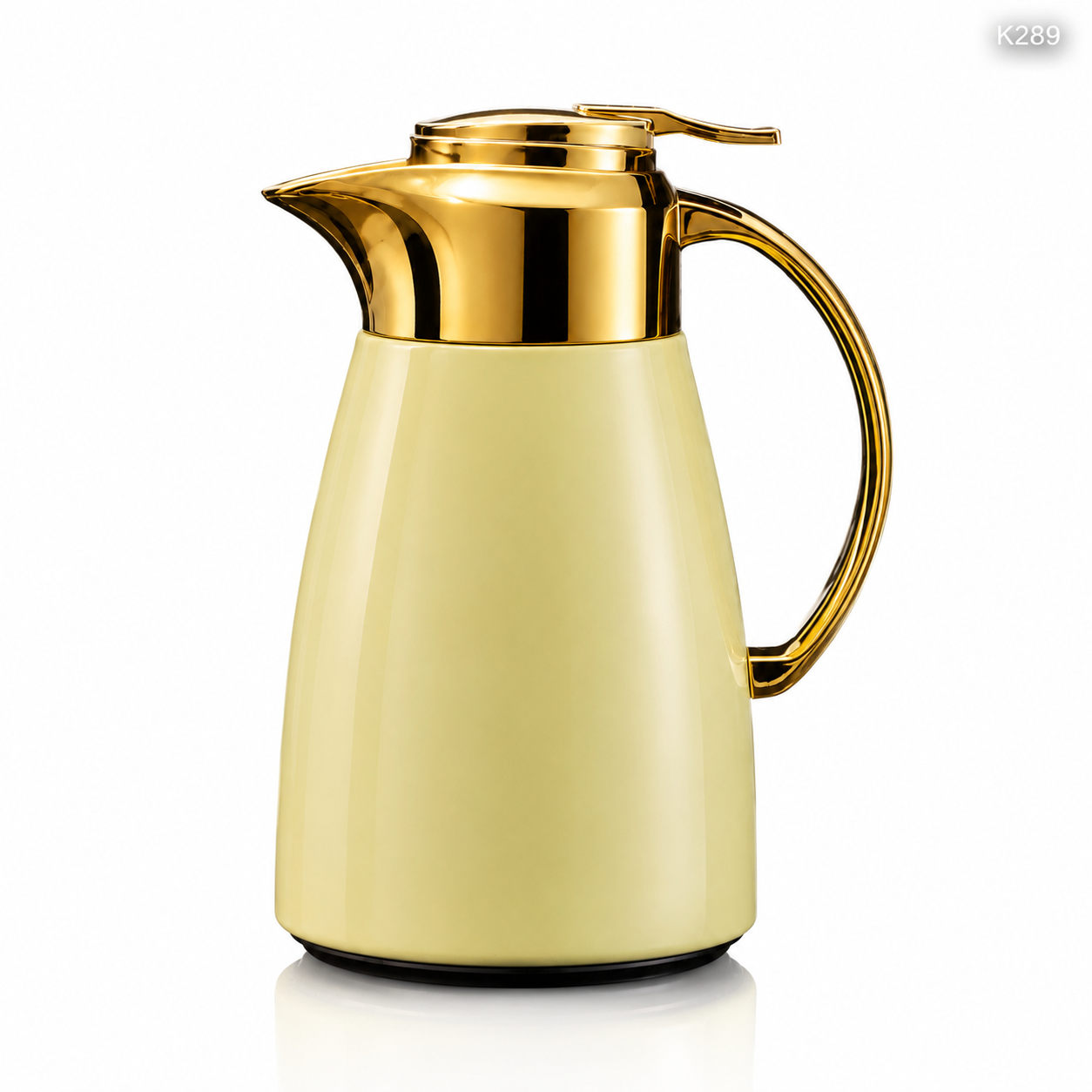 K289 golden carafe white background ecommerce image