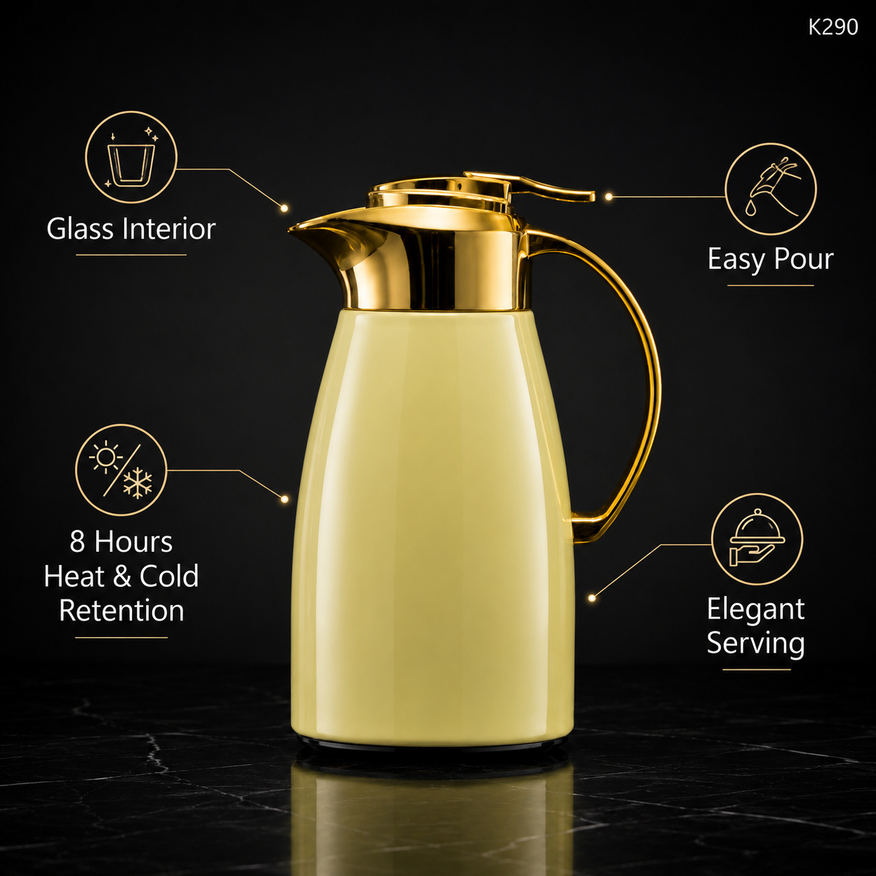 K290 golden carafe feature infographic