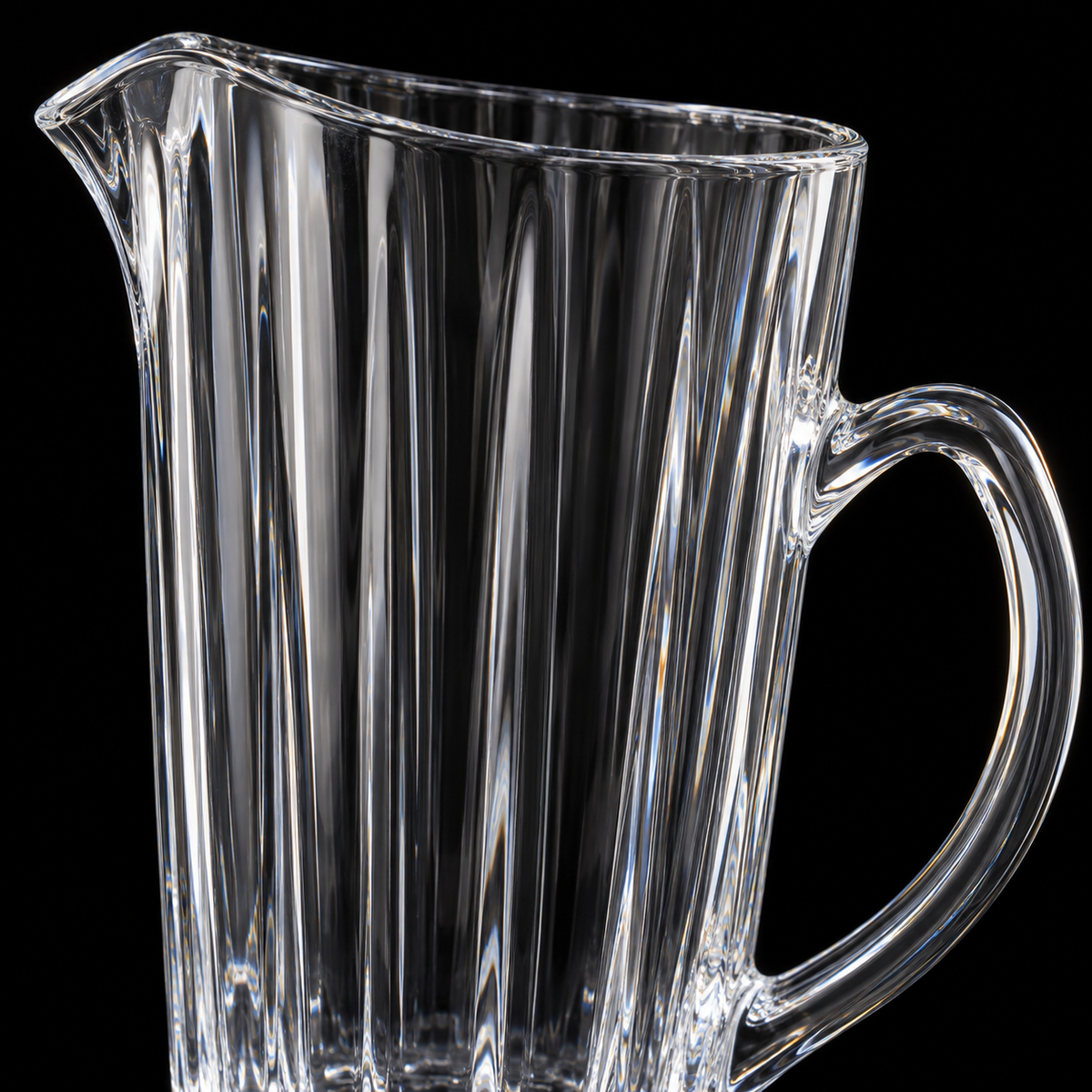 Fluted Glass Jug detail