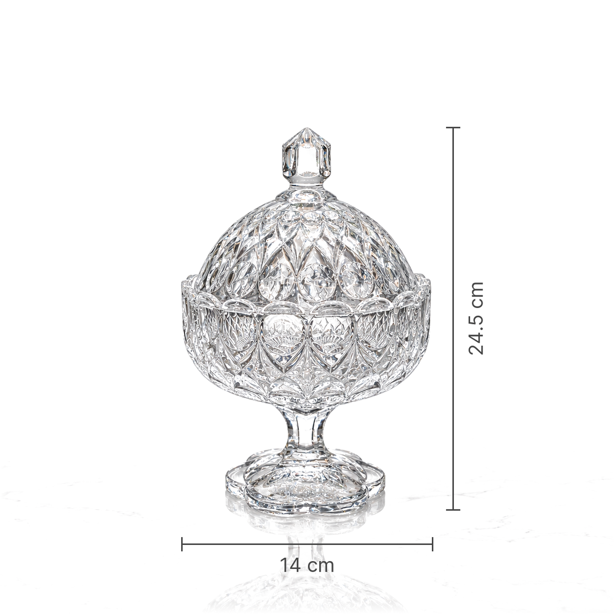 Crystal candy bowl dimensions