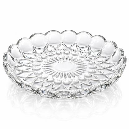 Crystal serving plate