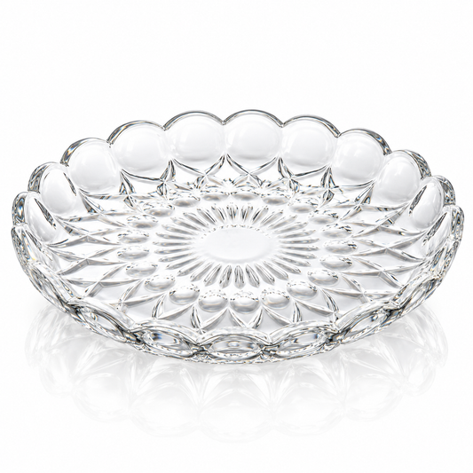 Crystal serving plate