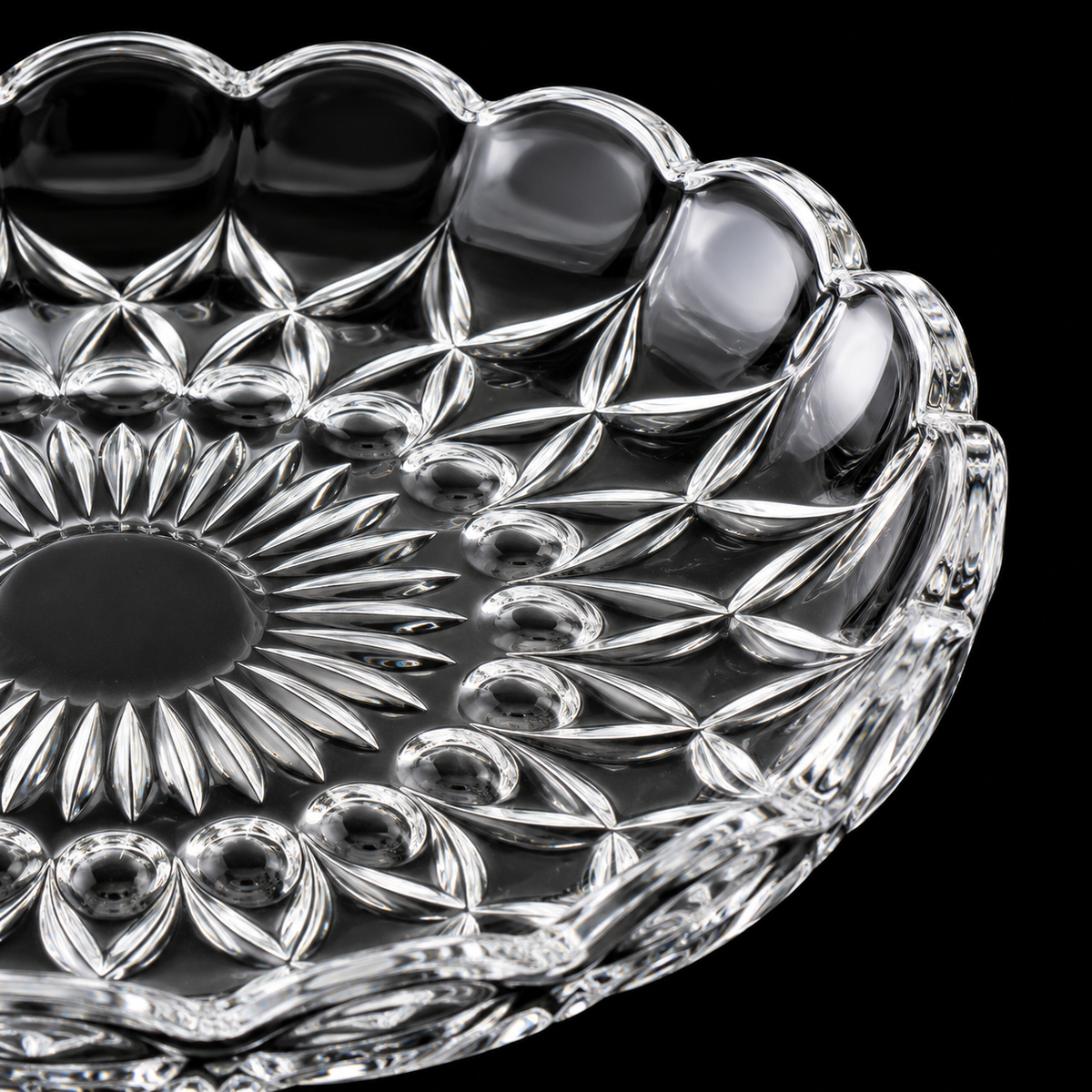 Crystal plate cut close-up