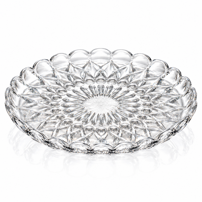 Crystal serving plate