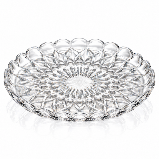 Crystal serving plate