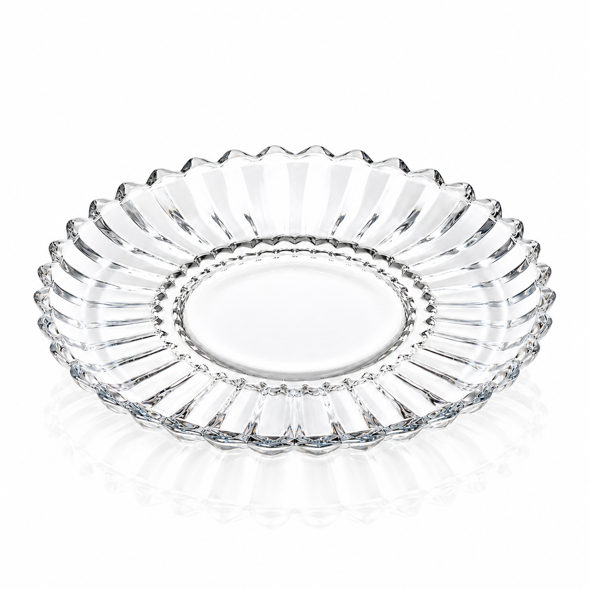 Crystal serving plate