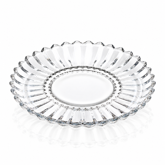 Crystal serving plate