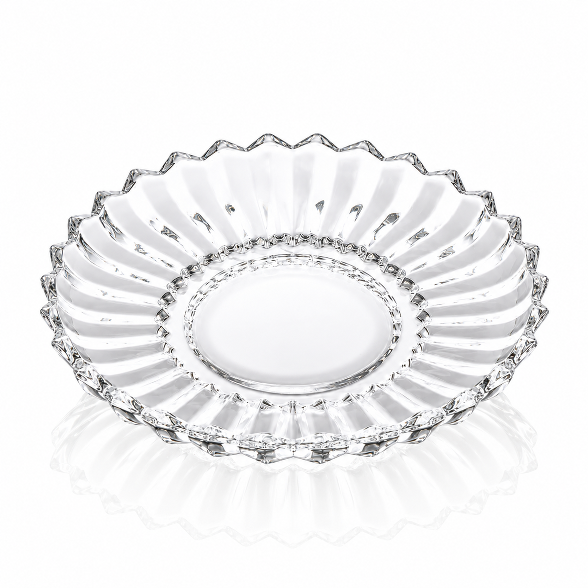 Crystal serving plate