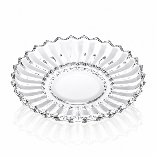 Crystal serving plate