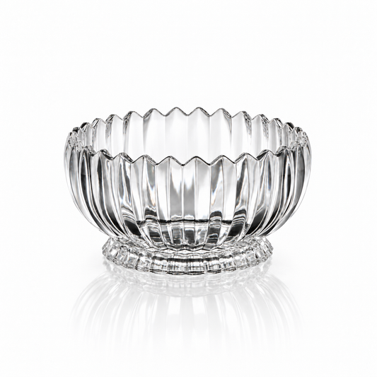 K-465 crystal footed fruit bowl on white