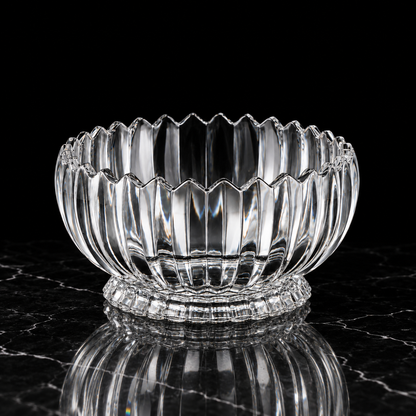 K-465 crystal fruit bowl on black marble