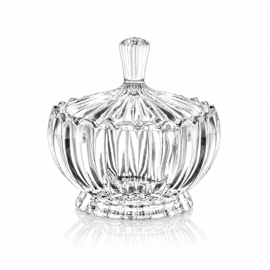 Crystal candy bowl with lid