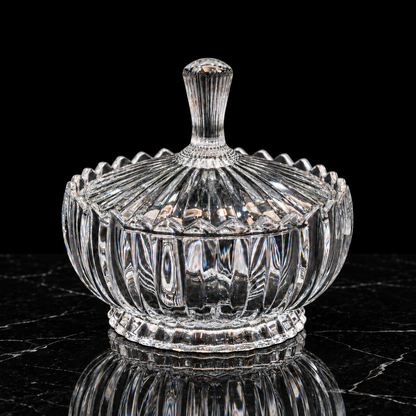 K-468 crystal candy bowl on black marble