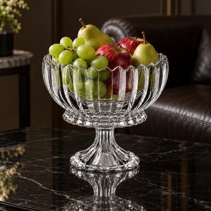 K-472 crystal fruit bowl with fresh fruit