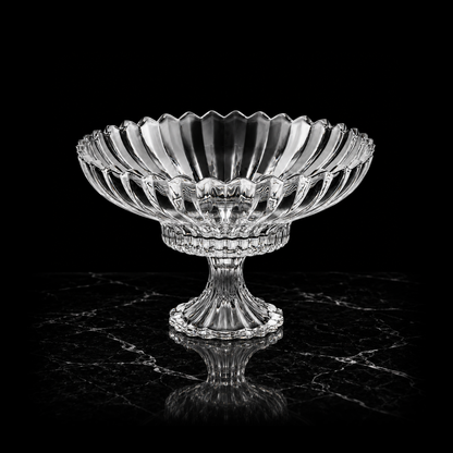 K-475 crystal fruit bowl on black marble