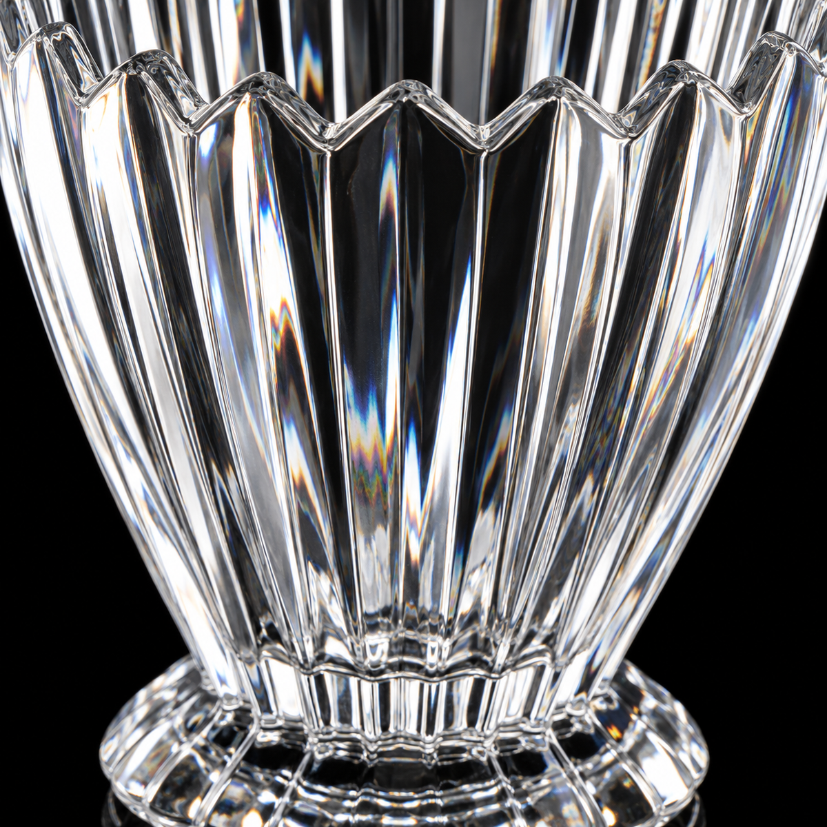 Crystal Flower Vase detail