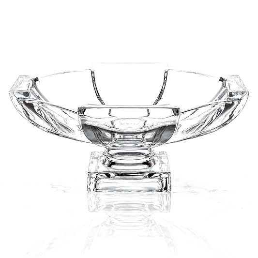 Crystal footed fruit serving bowl