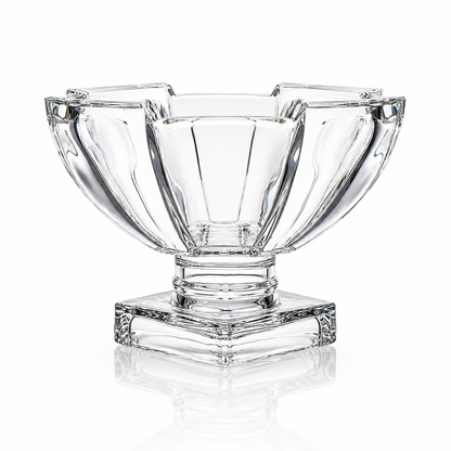 Crystal footed fruit bowl