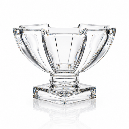 Crystal footed fruit bowl